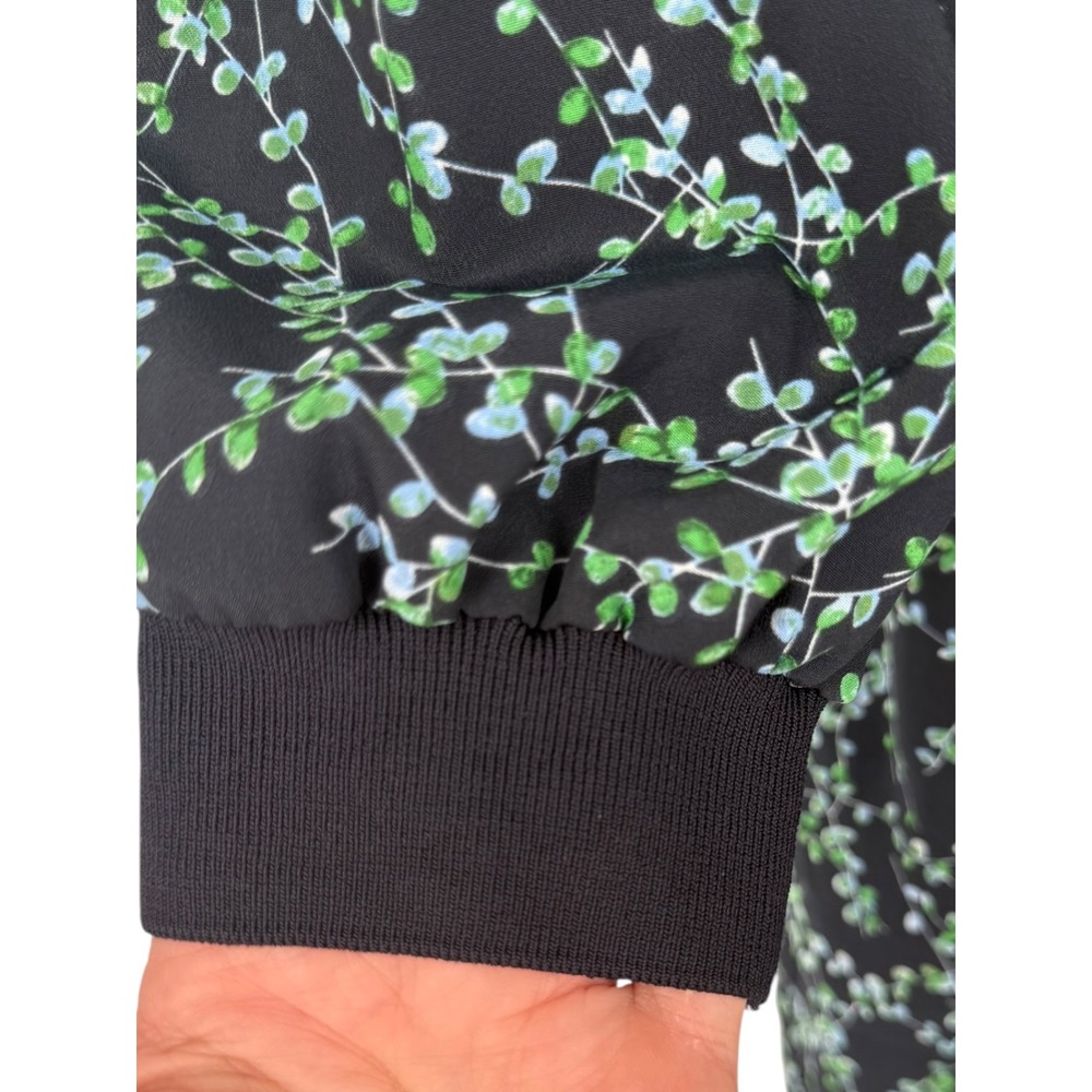 Lauren Ralph Lauren Womens Long Sleeve Floral Drawstring Waist Dress Navy Sz 10 - Picture 13 of 13
